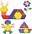 Zhltoys Ahşap 125 Parça Blok Çocuk Eğitici Tangram Puzzle
