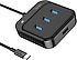 Hoco  HB31 4in1 Type-C to 4x USB3.0 HUB Çevirici Dönüştürücü Adaptör 0.2m