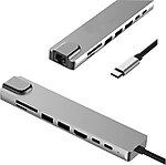 DAYTONA FIX FC10 8'li USB Type-C DOCKING STATION Giriş:Type-C=>Çık:HDMI+2xTip-C+2xUSB3.0+RJ45+SD/TF