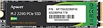 Apacer AS2280P4X-1 1TB 2100-1700 MB/s M.2 PCIe Gen3x4 SSD AP1TBAS2280P4X-1