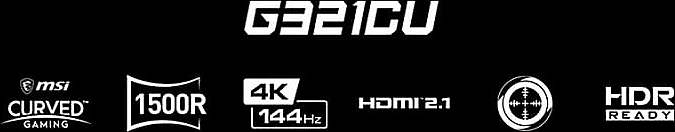 MSI G321CU 31.5 3840x2160 144Hz 1ms HDMI DP Type-C Curved Gaming Monitör